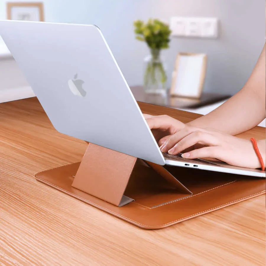Wiwu Skin Pro Slim Stand Sleeve For Macbook Pro 16 - Blue - Tashqila Wiwu Skin Pro Slim Stand Sleeve For Macbook Pro 16 - Blue - Tashqila